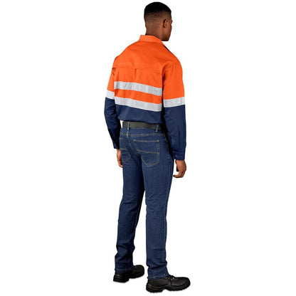 Access Vented Two - Tone Reflective Work Shirt - Brand your company Logo! Get a quote - Promo Lingo