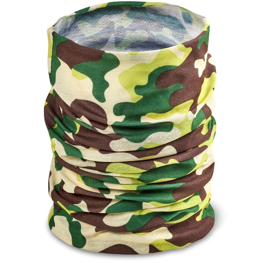 Adults Camo Flexi Tubular Bandana - Green - Brand your company Logo! Get a quote - Promo Lingo