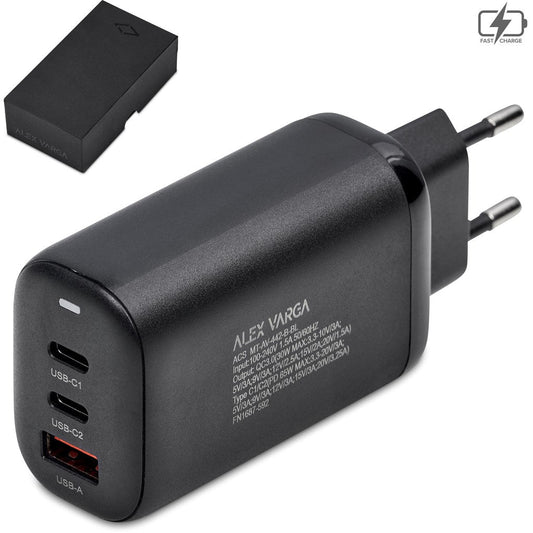 Alex Varga Alfonta QC 3.0 & PD 65W Wall Charger - Brand your company Logo! Get a quote - Promo Lingo