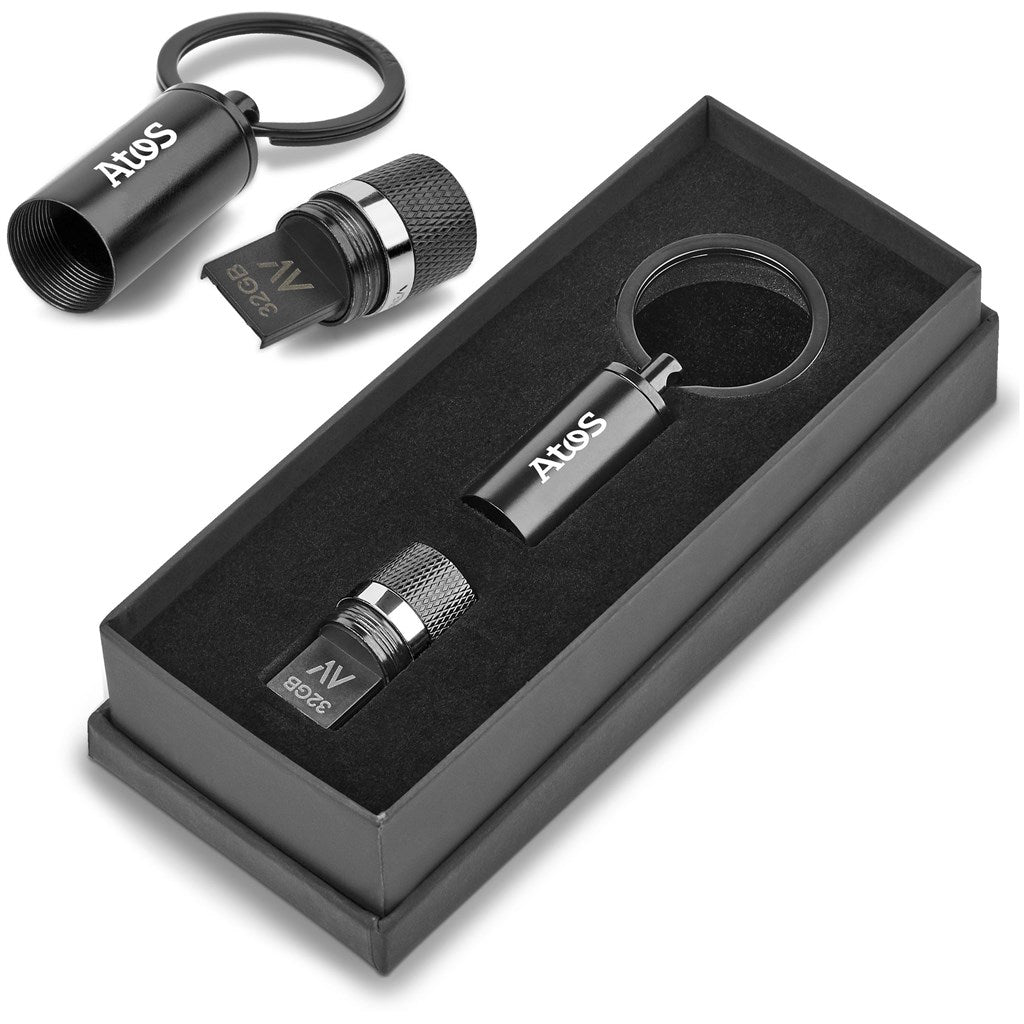 Alex Varga Blofeld Flash Drive Keyholder - 32GB Flash Drives - Get the best branded items from - Promo Lingo