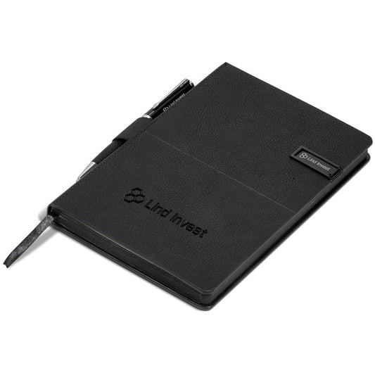 Alex Varga Corinthia Flash Drive Notebook & Pen Set - 32GB Elegance - Brand your company Logo! Get a quote - Promo Lingo