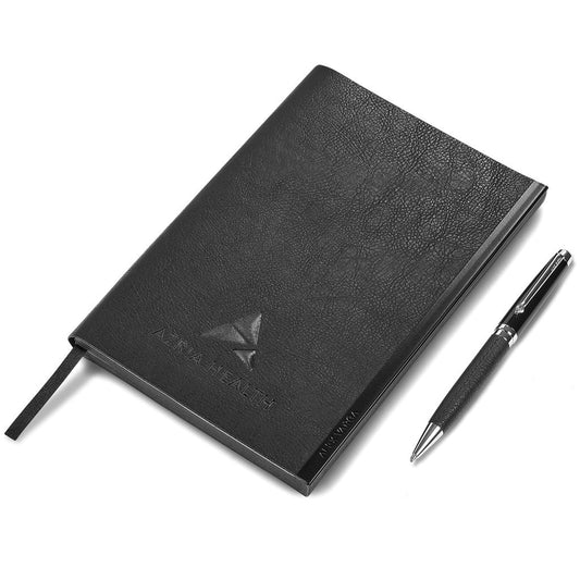 Alex Varga Corinthia Soft Cover Notebook & Pen Set Elegance - Brand your company Logo! Get a quote - Promo Lingo