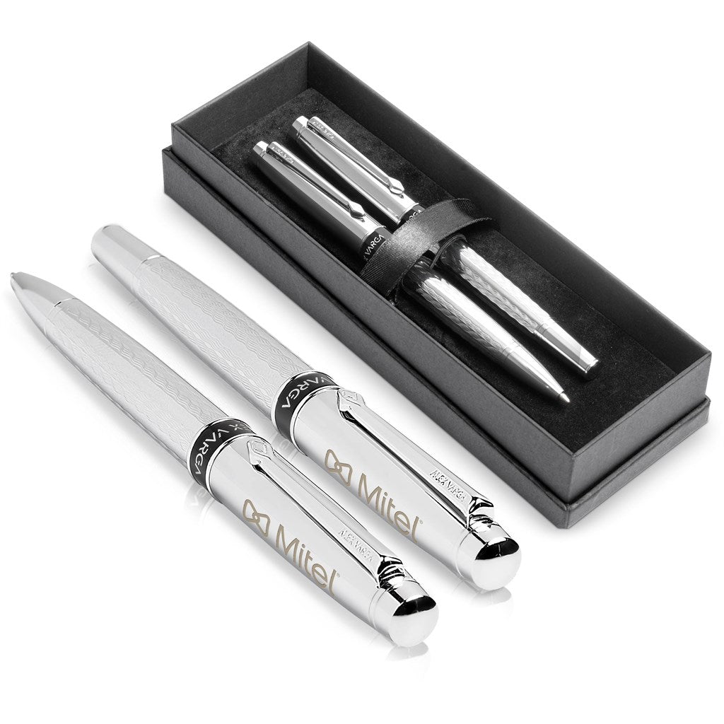 Alex Varga Cygnus Ball Pen & Rollerball Set Gift Box - Brand your company Logo! Get a quote - Promo Lingo
