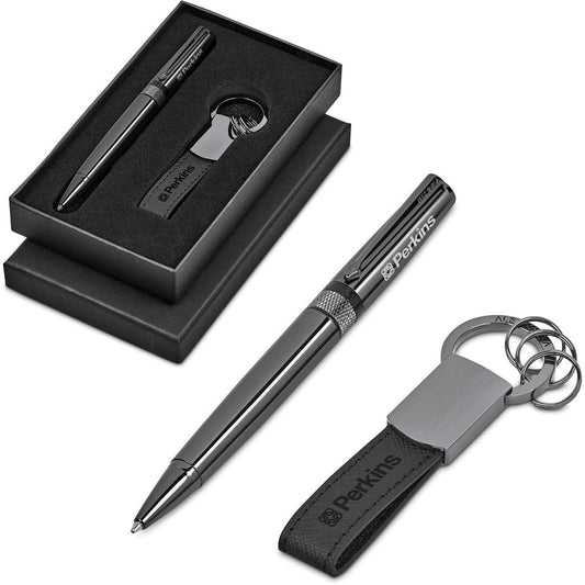 Alex Varga Nilsson Gift Set: Elegant Pen and Keyholder - Brand your company Logo! Get a quote - Promo Lingo