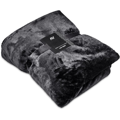 Alex Varga Palazzo Faux Fur Fleece Blanket - Luxurious Comfort - Brand your company Logo! Get a quote - Promo Lingo