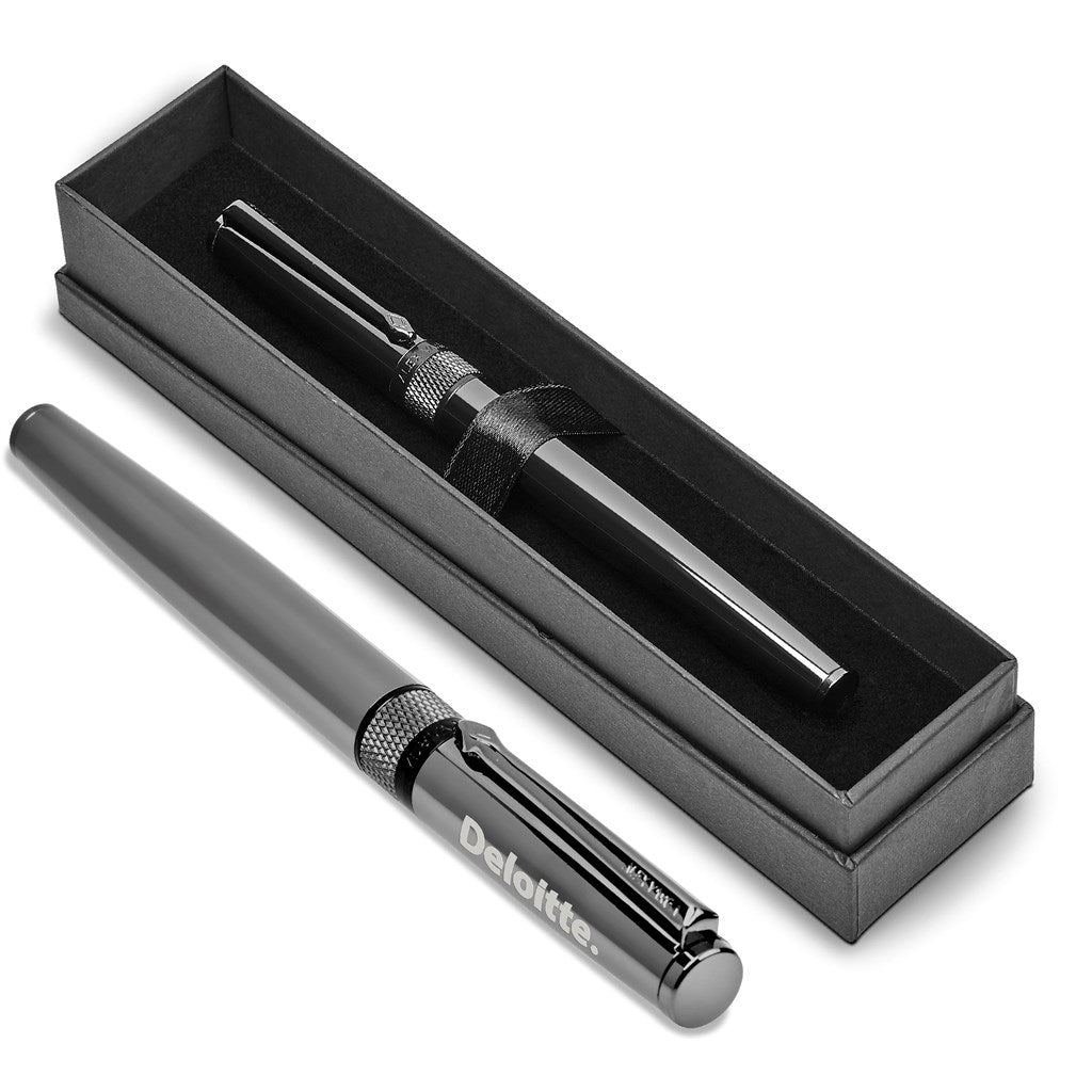 Alex Varga Phenom Rollerball Elegant Gunmetal Finish Pen - Brand your company Logo! Get a quote - Promo Lingo