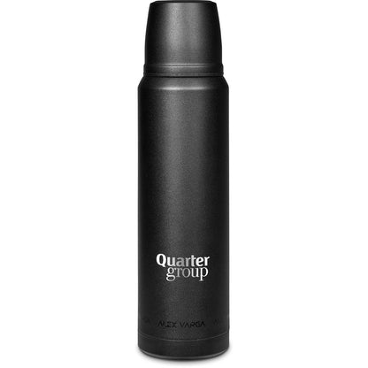 Alex Varga Valhalla Stainless Steel Vacuum Flask – 1 Litre Elegant Design for Hot or Cold Beverages - Brand your company Logo! Get a quote - Promo Lingo