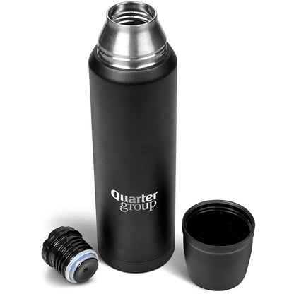 Alex Varga Valhalla Stainless Steel Vacuum Flask – 1 Litre Elegant Design for Hot or Cold Beverages - Brand your company Logo! Get a quote - Promo Lingo