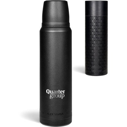 Alex Varga Valhalla Stainless Steel Vacuum Flask – 1 Litre Elegant Design for Hot or Cold Beverages - Brand your company Logo! Get a quote - Promo Lingo