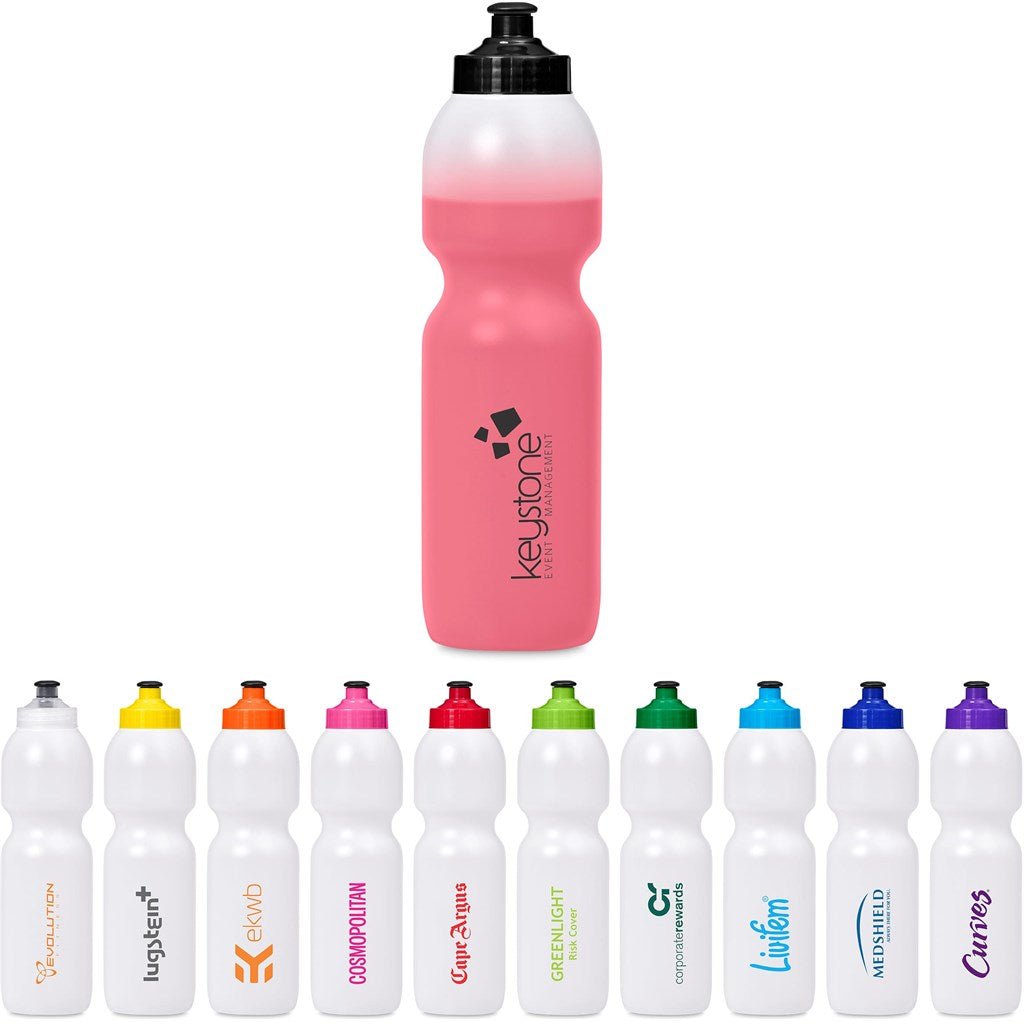 Alpine Plastic Water Bottle - 800ml BPA Free & Colorful Spout - Brand your company Logo! Get a quote - Promo Lingo