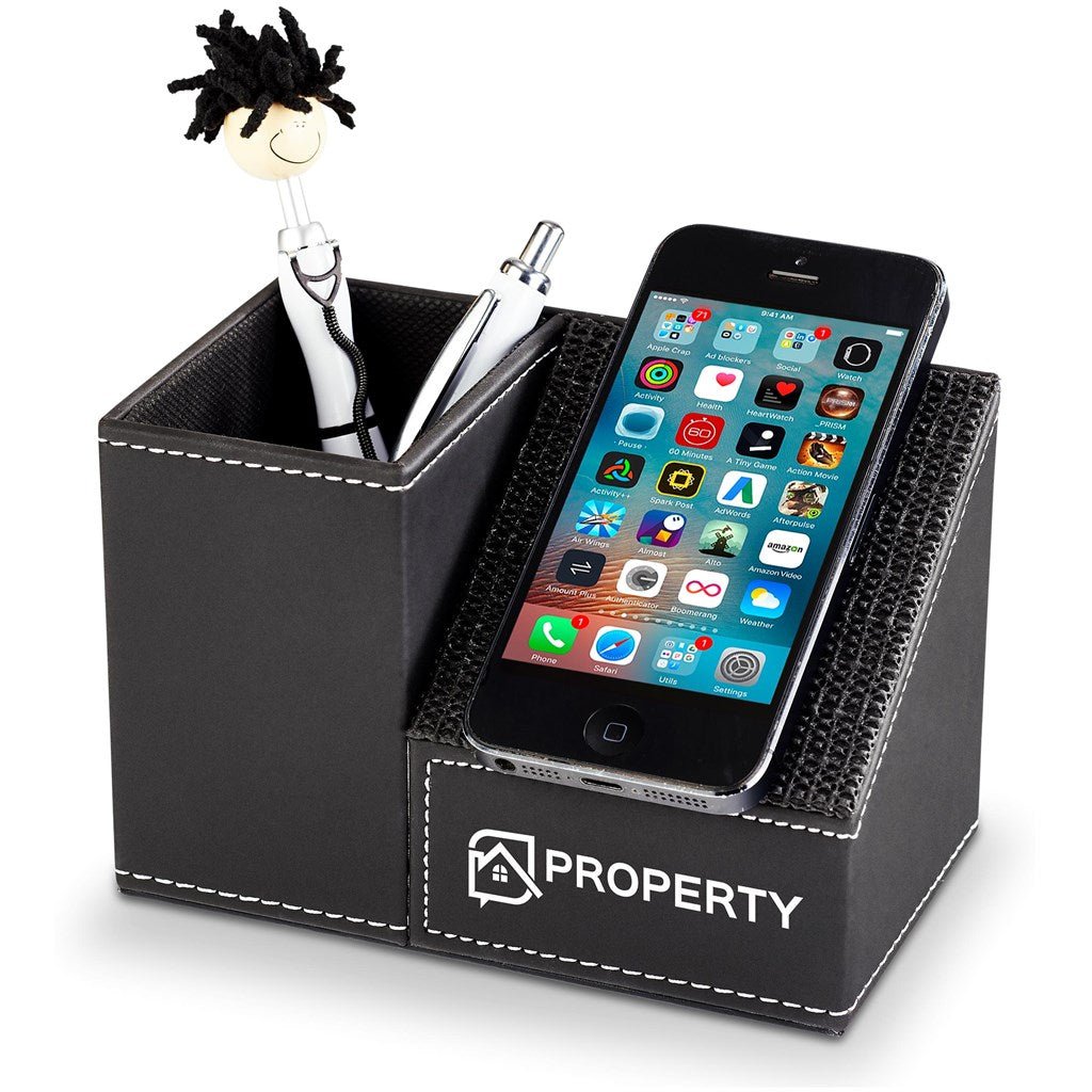 Altitude Advantage Desk Caddy & Phone Holder - Brand your company Logo! Get a quote - Promo Lingo