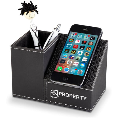 Altitude Advantage Desk Caddy & Phone Holder - Brand your company Logo! Get a quote - Promo Lingo