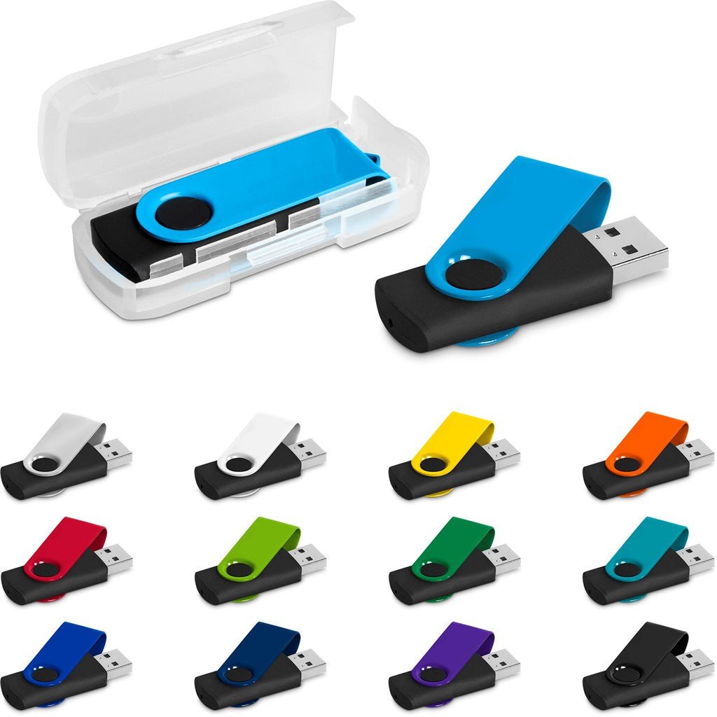 Altitude Axis Gyro Black Flash Drive - 16GB - Brand your company Logo! Get a quote - Promo Lingo