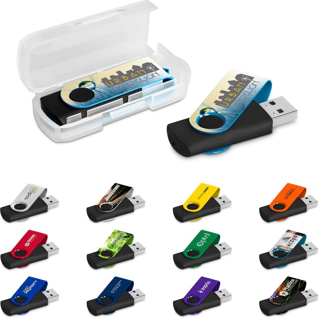 Altitude Axis Gyro Black Flash Drive - 16GB - Brand your company Logo! Get a quote - Promo Lingo
