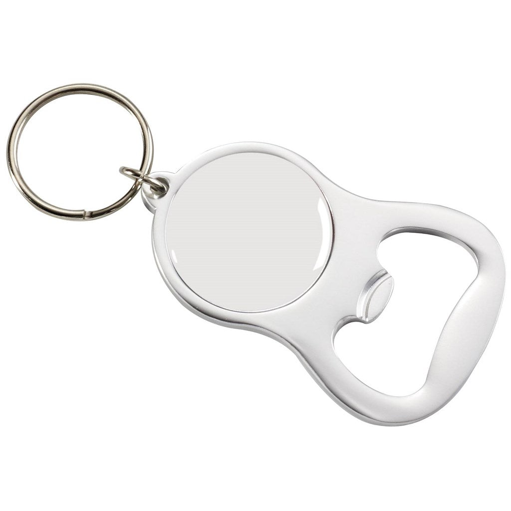 Altitude Chevron Dome Bottle Opener Keyholder for Branding - Brand your company Logo! Get a quote - Promo Lingo
