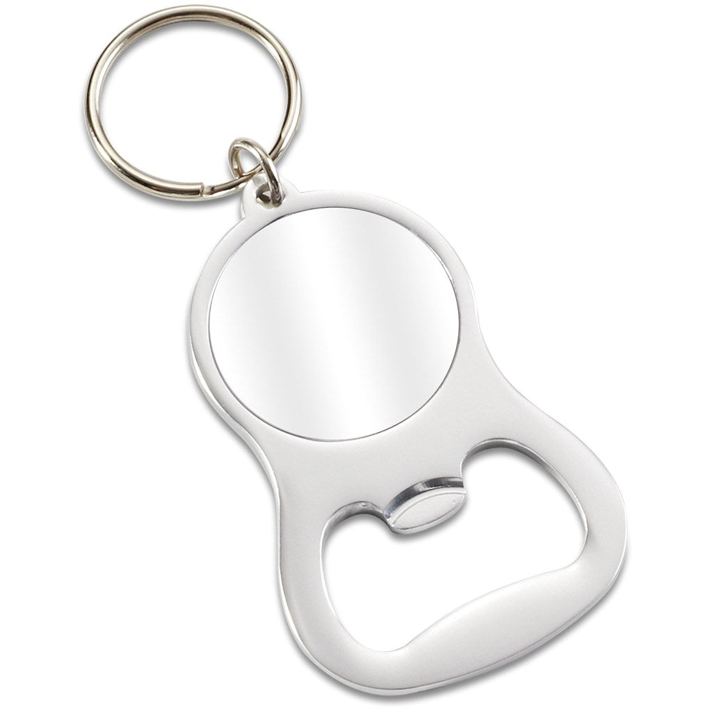 Altitude Chevron Dome Bottle Opener Keyholder for Branding - Brand your company Logo! Get a quote - Promo Lingo