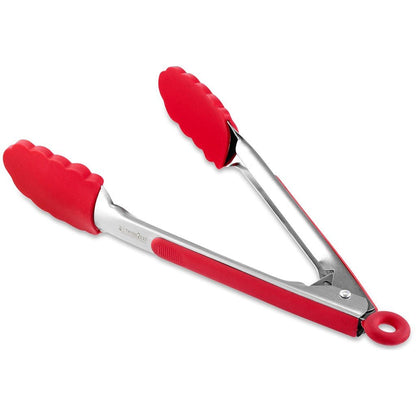 Altitude Crafty Chef Silicone Tongs - Red - Brand your company Logo! Get a quote - Promo Lingo