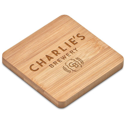 Altitude Drifter Bamboo Bottle Opener Coaster - Brand your company Logo! Get a quote - Promo Lingo