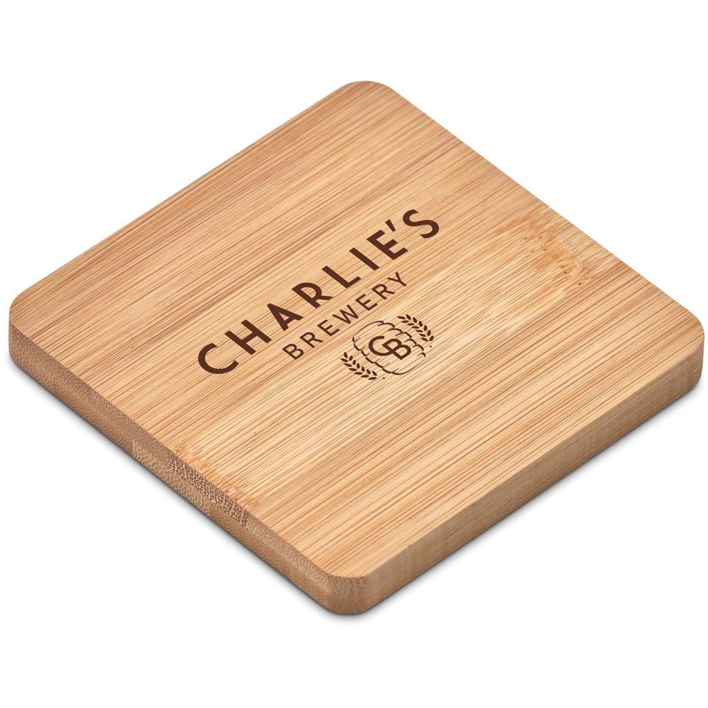 Altitude Drifter Bamboo Bottle Opener Coaster - Brand your company Logo! Get a quote - Promo Lingo