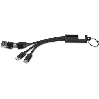 Altitude Furban 4 - in - 1 Charging Cable with Phone Stand - Brand your company Logo! Get a quote - Promo Lingo
