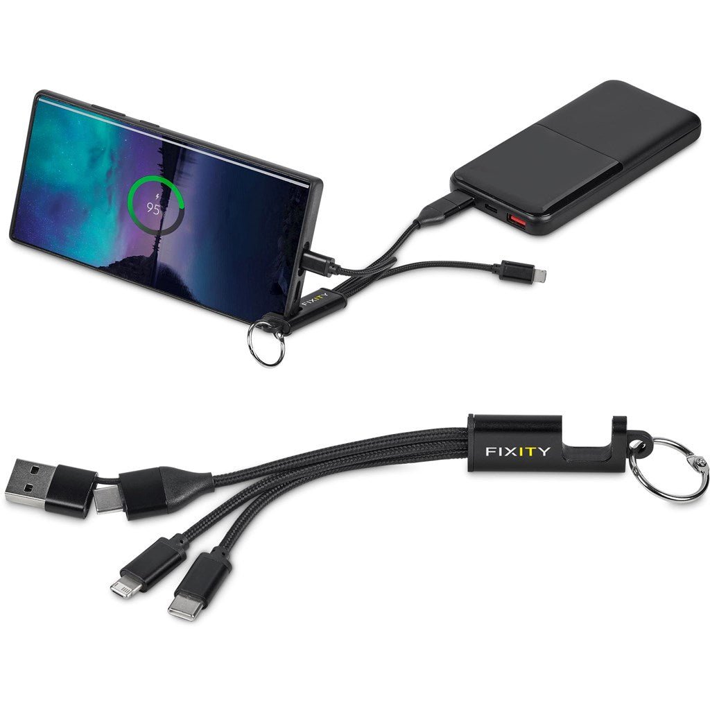Altitude Furban 4 - in - 1 Charging Cable with Phone Stand - Brand your company Logo! Get a quote - Promo Lingo