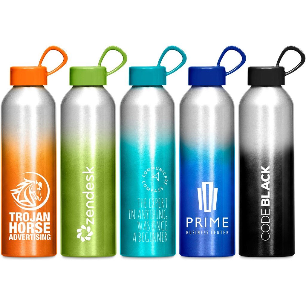 Altitude Island Aluminium Water Bottle - 650ml Unique Design - Brand your company Logo! Get a quote - Promo Lingo