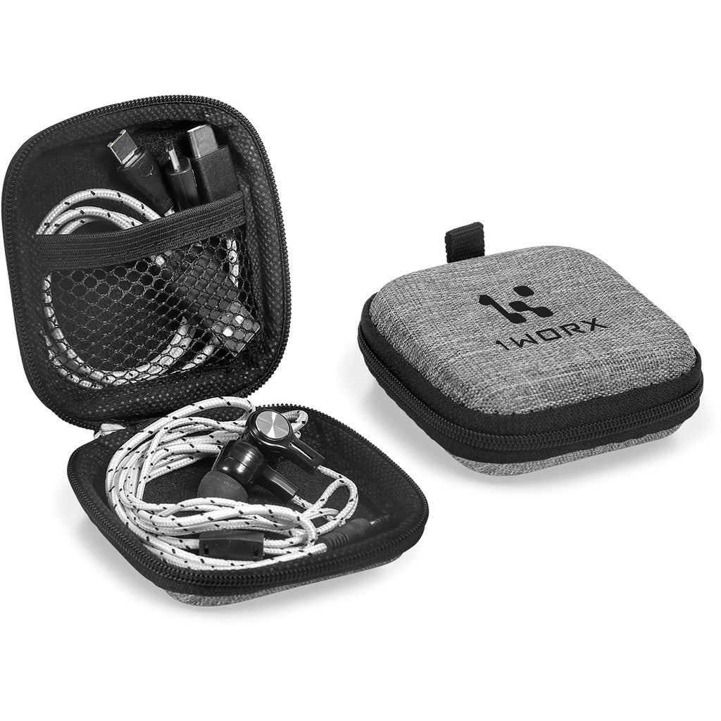 Altitude Orleans 3 - In - 1 Connector Cable & Earbuds - Brand your company Logo! Get a quote - Promo Lingo