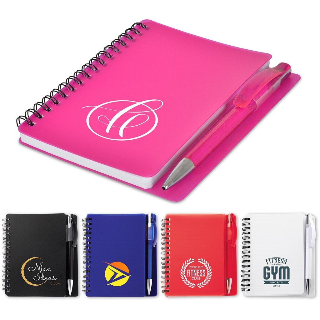 Altitude Plasma A6 Spiral Notebook & Pen - Brand your company Logo! Get a quote - Promo Lingo