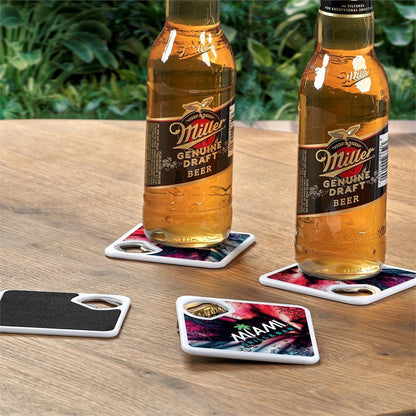 Altitude Sela Recycled Plastic Bottle Opener Coaster - Brand your company Logo! Get a quote - Promo Lingo