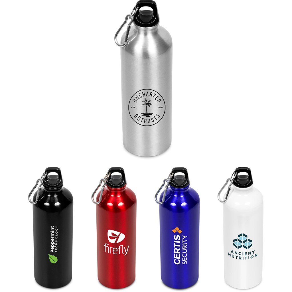 Altitude Solano Aluminium Water Bottle - 750ml with Carabiner - Brand your company Logo! Get a quote - Promo Lingo