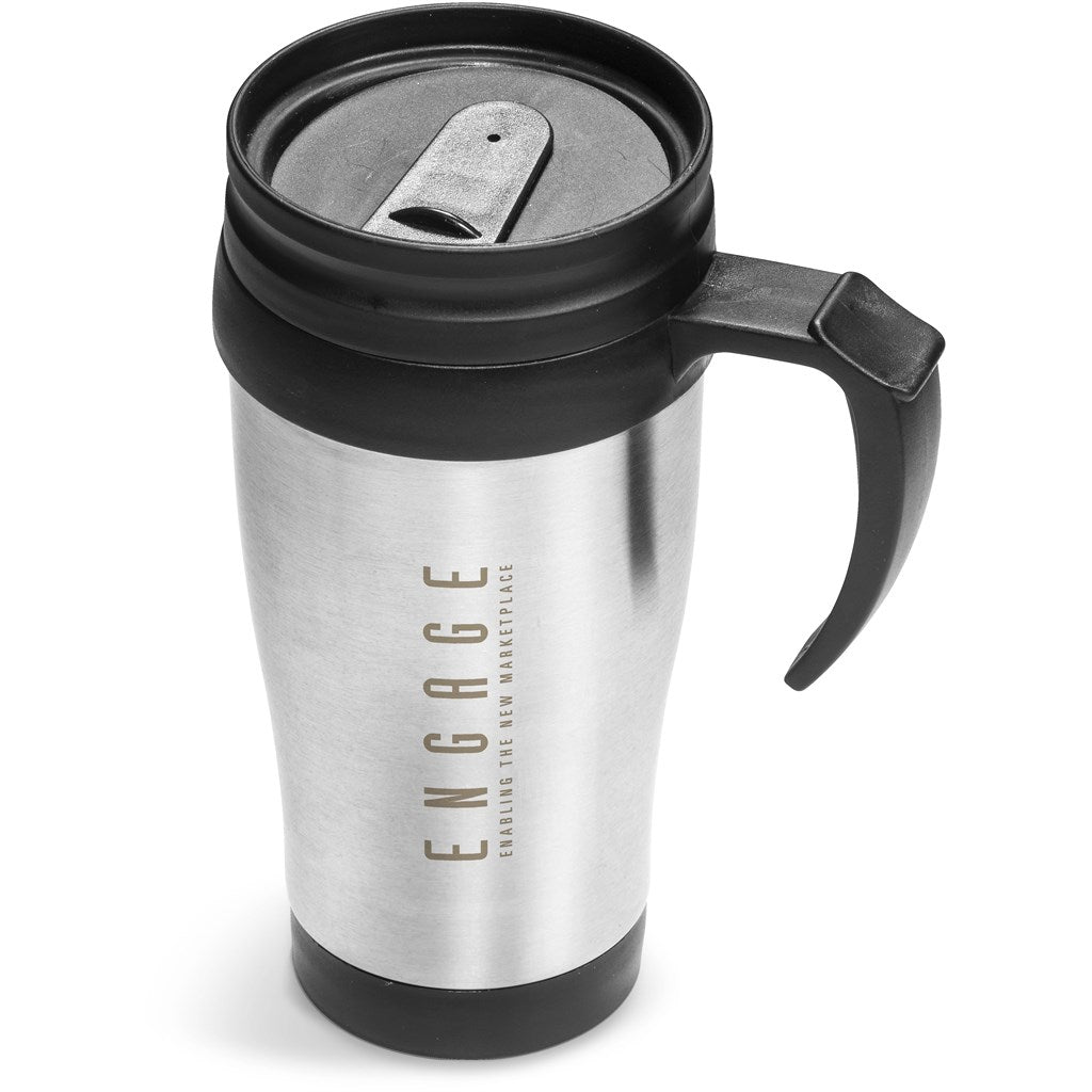 Arabica Stainless Steel & Plastic Double - Wall Mug - 450ml - Brand your company Logo! Get a quote - Promo Lingo
