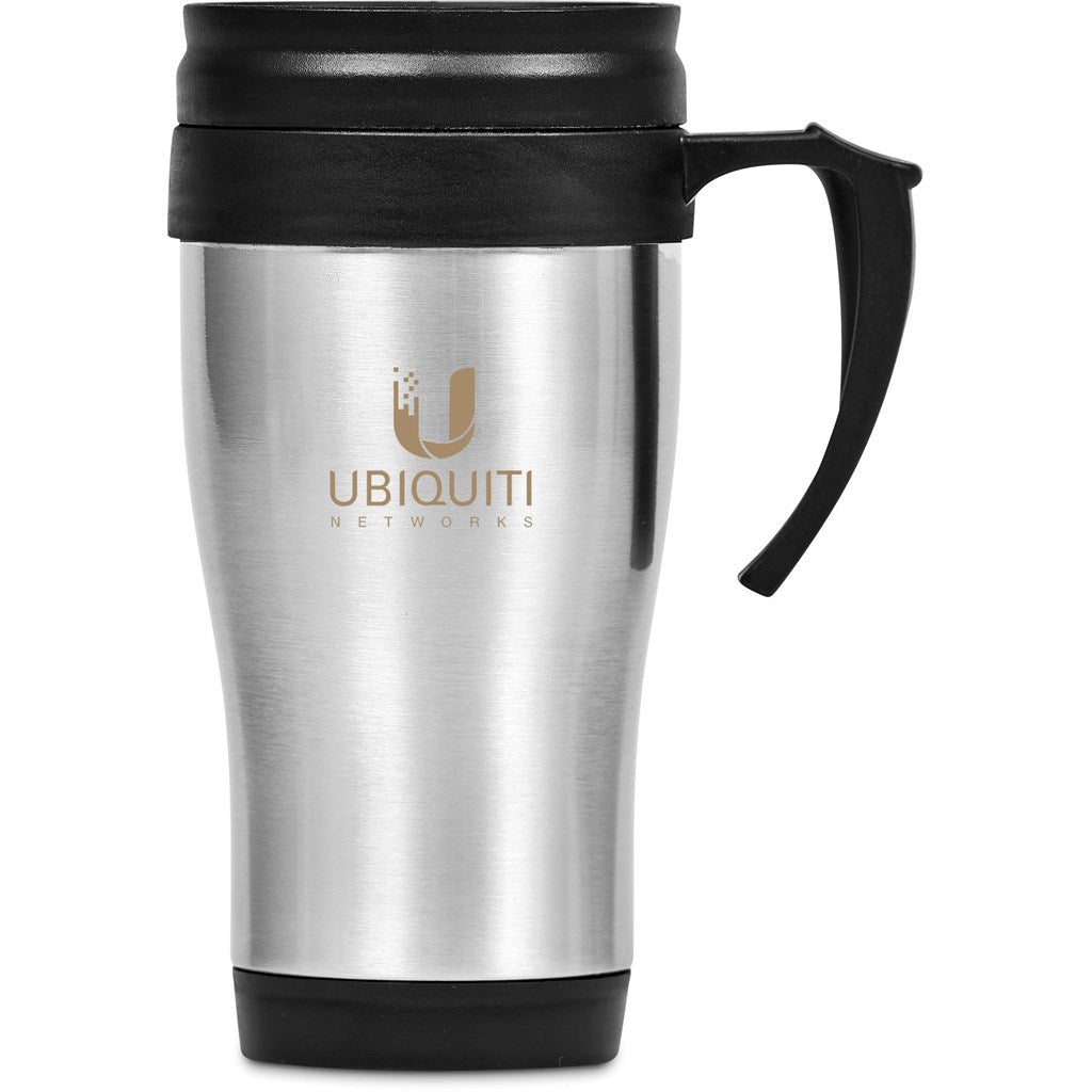 Arabica Stainless Steel & Plastic Double - Wall Mug - 450ml - Brand your company Logo! Get a quote - Promo Lingo