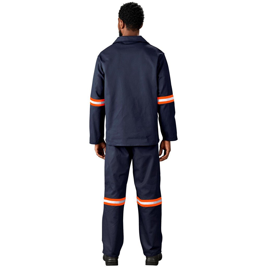 Artisan Premium 100% Cotton Jacket - Reflective Arms - Orange Tape - Brand your company Logo! Get a quote - Promo Lingo
