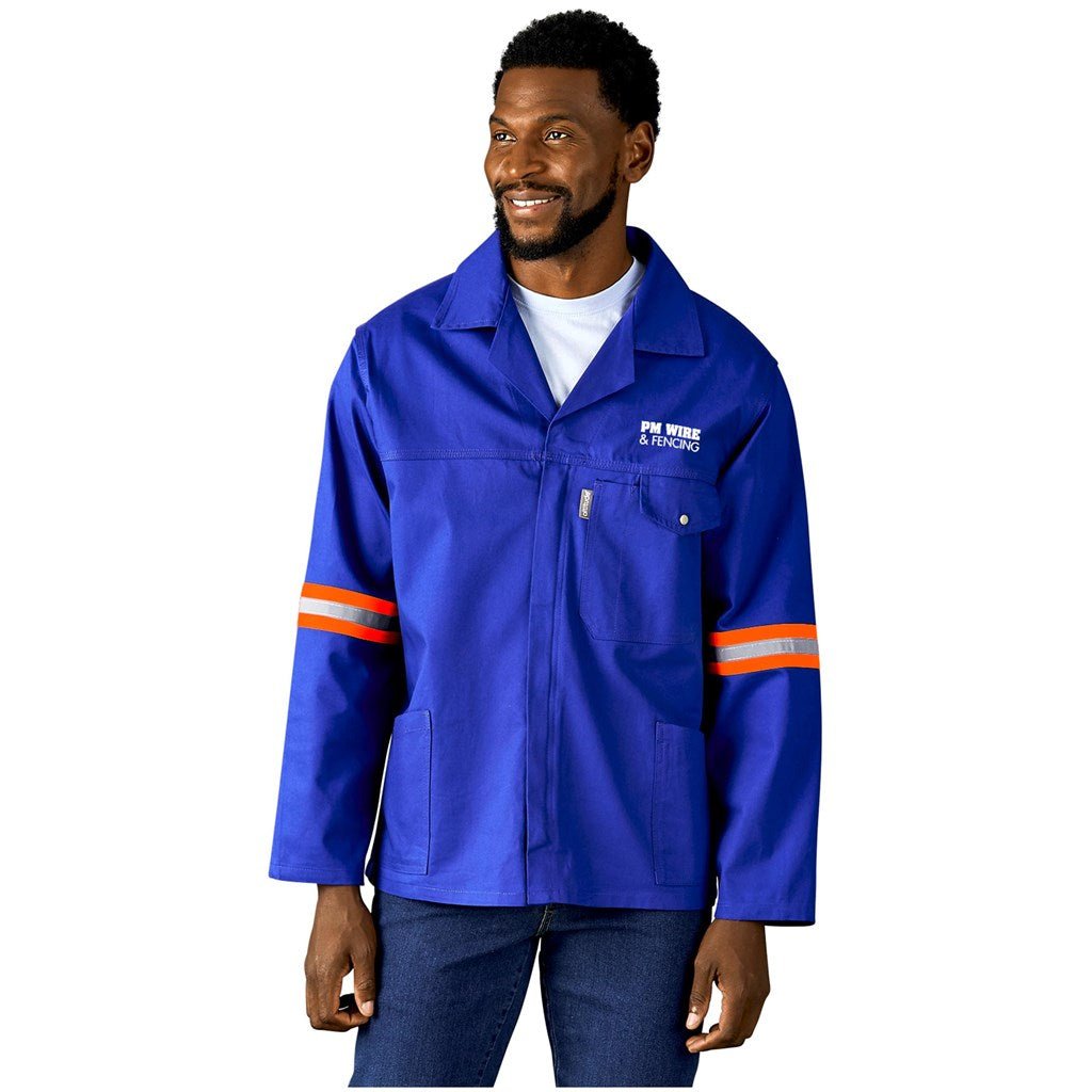Artisan Premium 100% Cotton Jacket - Reflective Arms - Orange Tape - Brand your company Logo! Get a quote - Promo Lingo