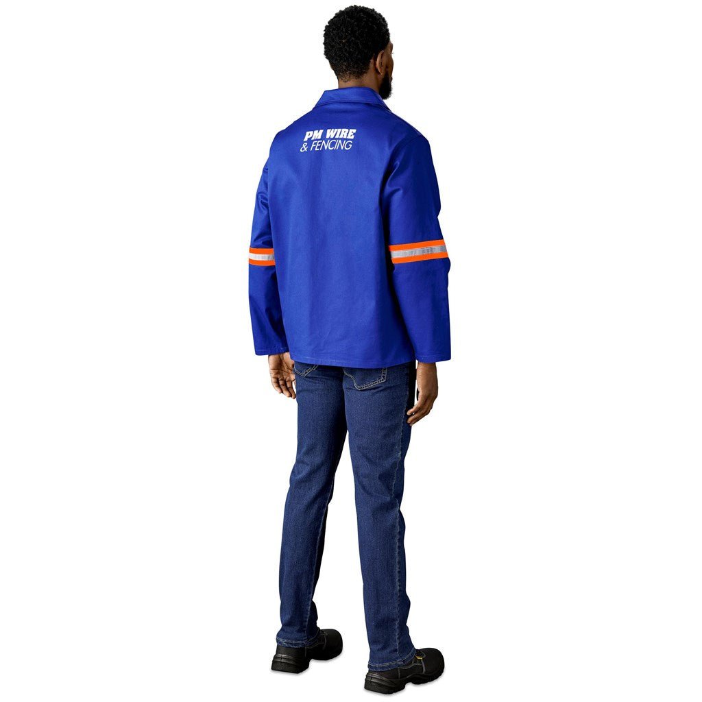 Artisan Premium 100% Cotton Jacket - Reflective Arms - Orange Tape - Brand your company Logo! Get a quote - Promo Lingo