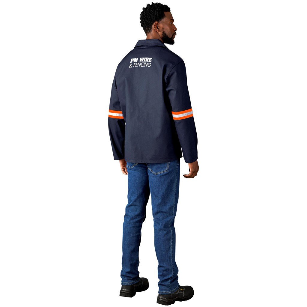 Artisan Premium 100% Cotton Jacket - Reflective Arms - Orange Tape - Brand your company Logo! Get a quote - Promo Lingo
