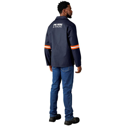Artisan Premium 100% Cotton Jacket - Reflective Arms - Orange Tape - Brand your company Logo! Get a quote - Promo Lingo