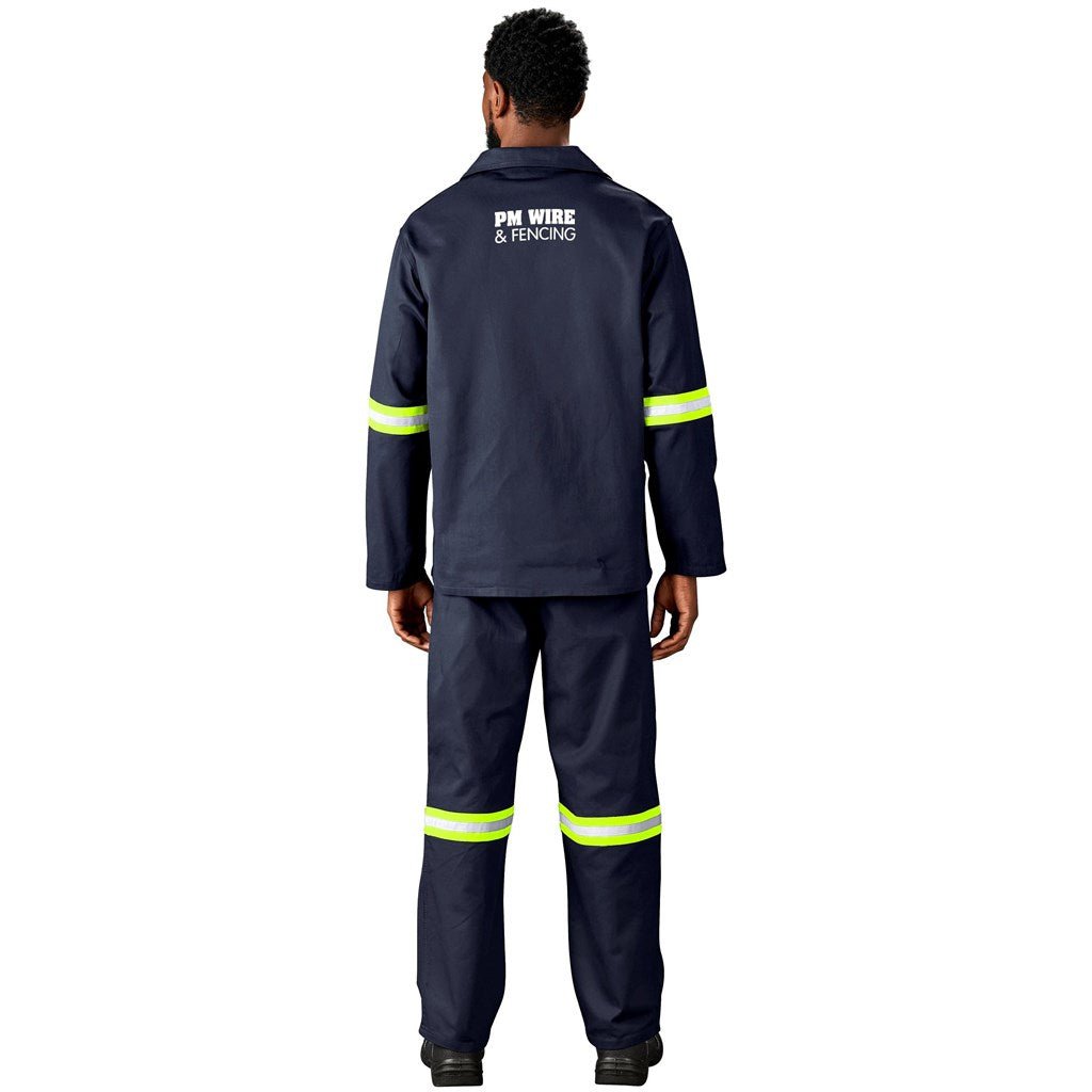 Artisan Premium 100% Cotton Jacket - Reflective Arms - Yellow Tape - Brand your company Logo! Get a quote - Promo Lingo