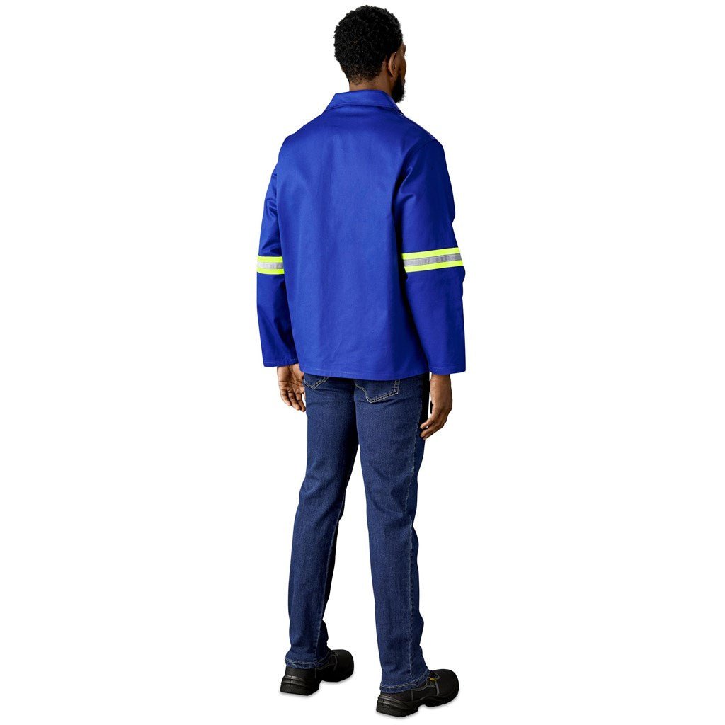 Artisan Premium 100% Cotton Jacket - Reflective Arms - Yellow Tape - Brand your company Logo! Get a quote - Promo Lingo