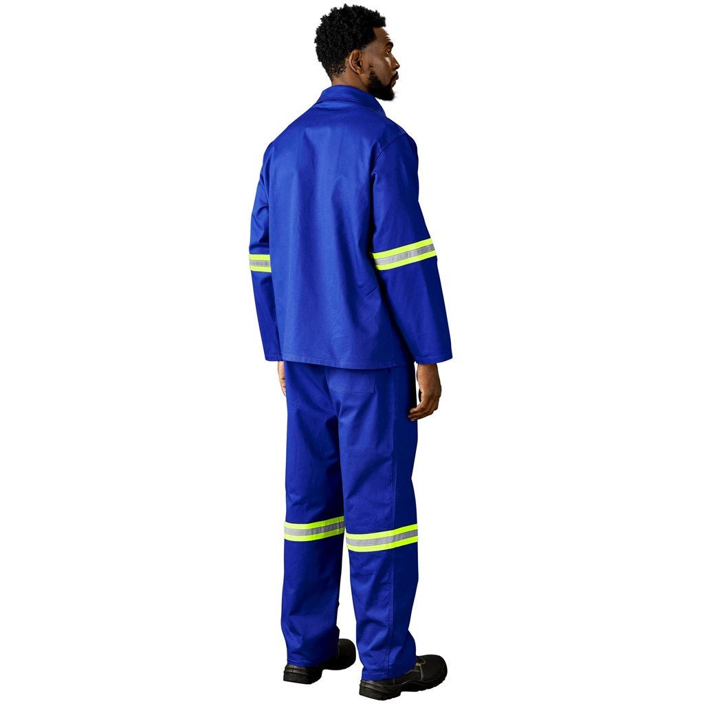 Artisan Premium 100% Cotton Jacket - Reflective Arms - Yellow Tape - Brand your company Logo! Get a quote - Promo Lingo