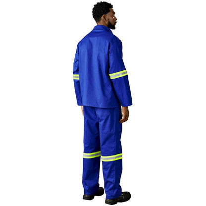 Artisan Premium 100% Cotton Jacket - Reflective Arms - Yellow Tape - Brand your company Logo! Get a quote - Promo Lingo