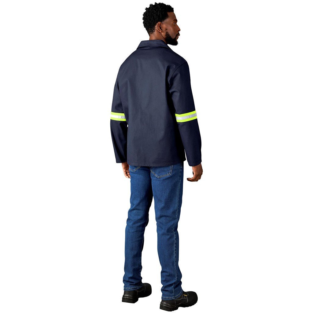 Artisan Premium 100% Cotton Jacket - Reflective Arms - Yellow Tape - Brand your company Logo! Get a quote - Promo Lingo