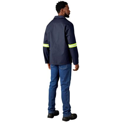 Artisan Premium 100% Cotton Jacket - Reflective Arms - Yellow Tape - Brand your company Logo! Get a quote - Promo Lingo
