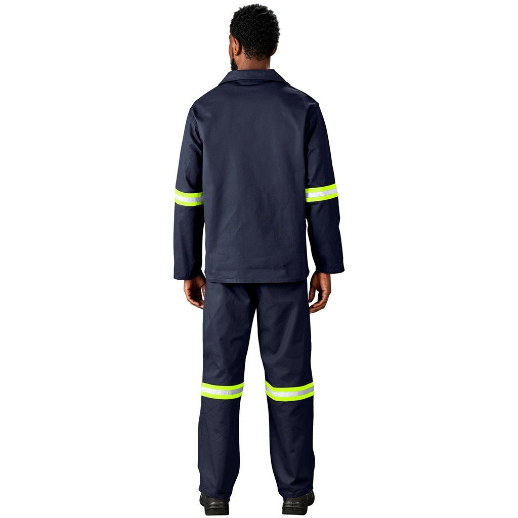 Artisan Premium 100% Cotton Jacket - Reflective Arms - Yellow Tape - Brand your company Logo! Get a quote - Promo Lingo