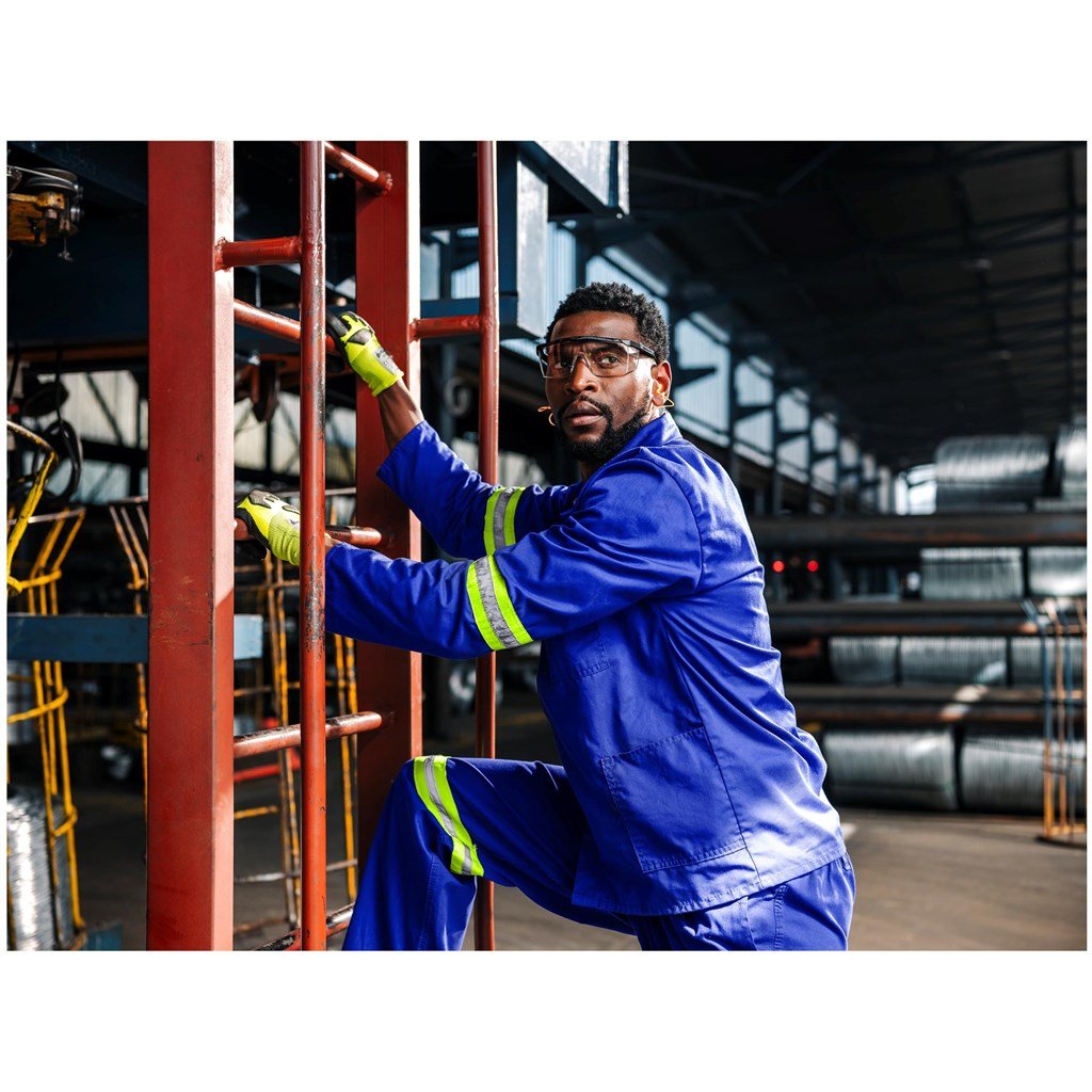 Artisan Premium 100% Cotton Jacket - Reflective Arms - Yellow Tape - Brand your company Logo! Get a quote - Promo Lingo