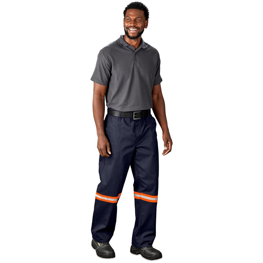 Artisan Premium 100% Cotton Pants - Reflective Legs - Orange Tape - Brand your company Logo! Get a quote - Promo Lingo