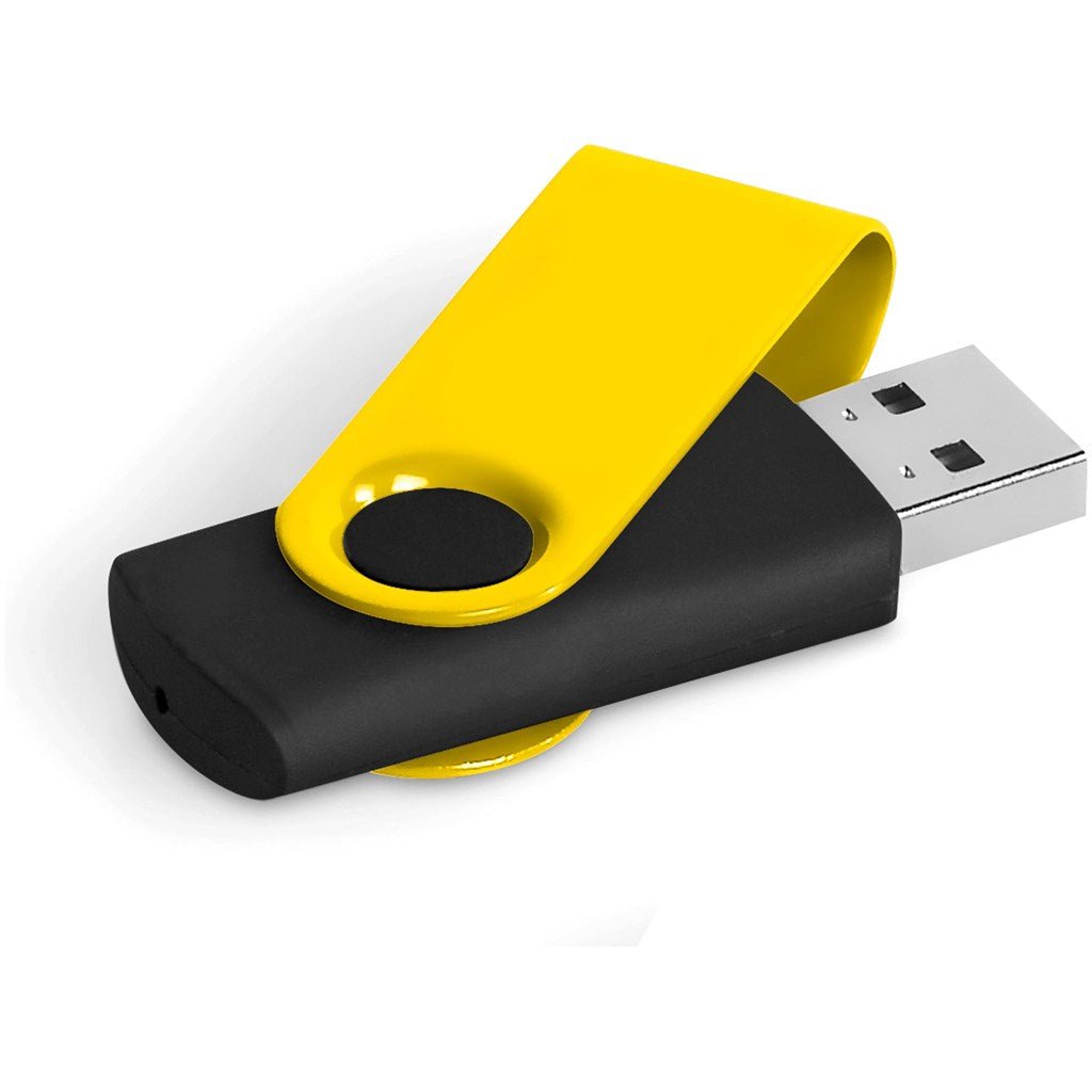 Axis Gyro Black Flash Drive - 4GB - Brand your company Logo! Get a quote - Promo Lingo