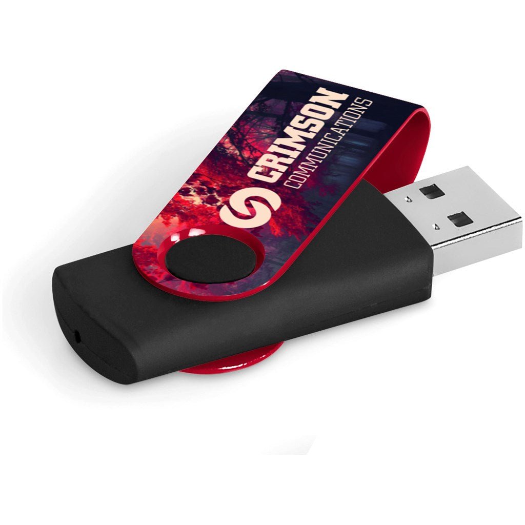 Axis Gyro Black Flash Drive - 4GB - Brand your company Logo! Get a quote - Promo Lingo