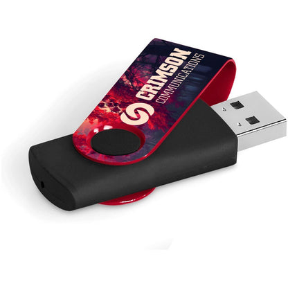 Axis Gyro Black Flash Drive - 4GB - Brand your company Logo! Get a quote - Promo Lingo