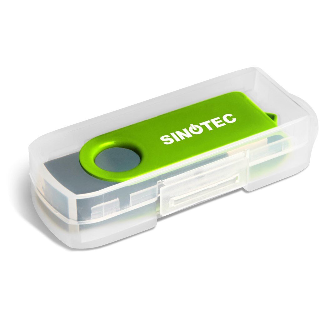 Axis Gyro Black Flash Drive - 4GB - Brand your company Logo! Get a quote - Promo Lingo